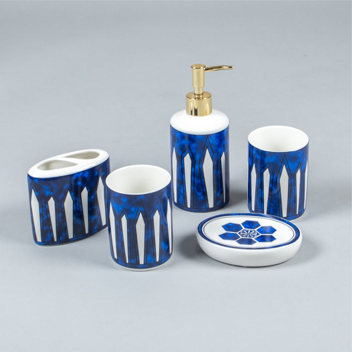 CHERRY 5 PCS. BATHROOM SET BLUE (264845688)